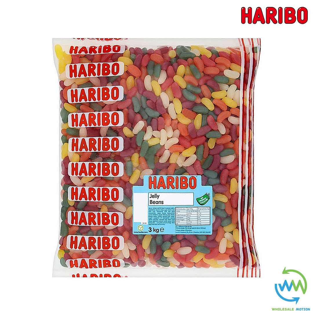 3KG BULK BAG - HARIBO JELLY BEANS Sweets RETRO Fruity WEDDING Favours GIFT Classic PICK N MIX