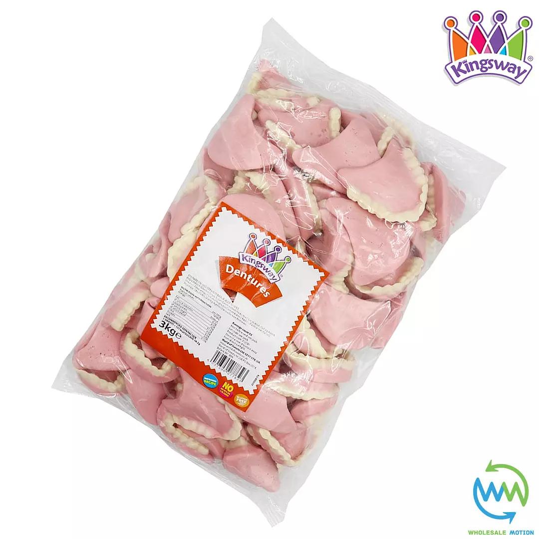 DENTURES Sweets GUMMY Candy TEETH Strawberry & Cream Jelly Kingsway PICK N MIX CANDIES JELLIES GUMMIES SNACK
