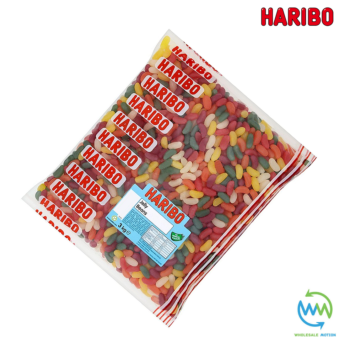 3KG BULK BAG - HARIBO JELLY BEANS Sweets RETRO Fruity WEDDING Favours GIFT Classic PICK N MIX