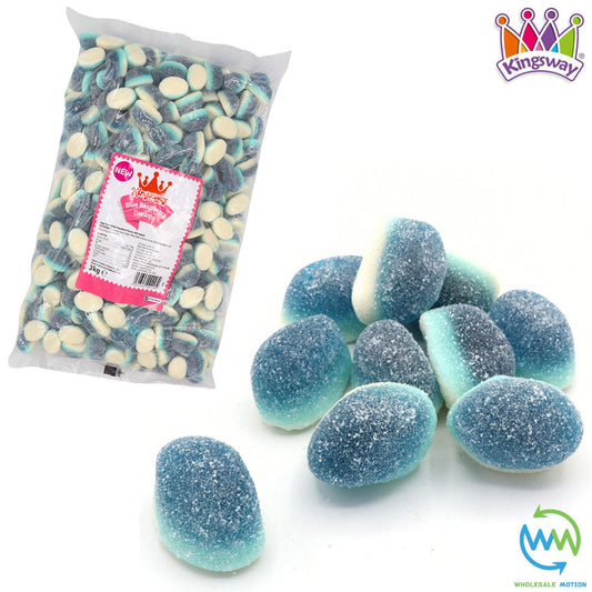 BLUE RASPBERRY Dreams SUGAR COATED Sweets GUMMY Candy JELLY Kingsway PICK N MIX Foam Snack Party Bag Filler