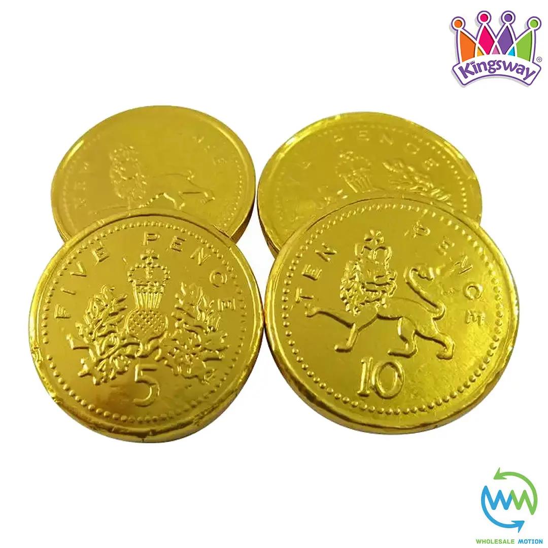 Milk Chocolate GOLD COINS Christmas FOILED Party Bag XMAS Fillers Coin Foil UK