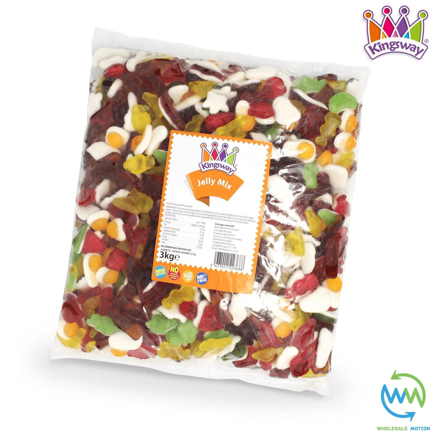 JELLY MIX Sweets GUMMY Candy JELLIES Gummies ASSORTED FRUITY Kingsway PICK N MIX Snack Fruit Treat Hearts Bottles Eggs