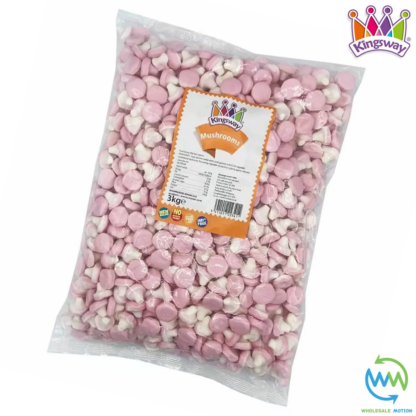STRAWBERRY MUSHROOMS Sweets GUMMY Candy FOAM MUSHROOM JELLY Kingsway Gummies Jellies PICK N MIX Snack