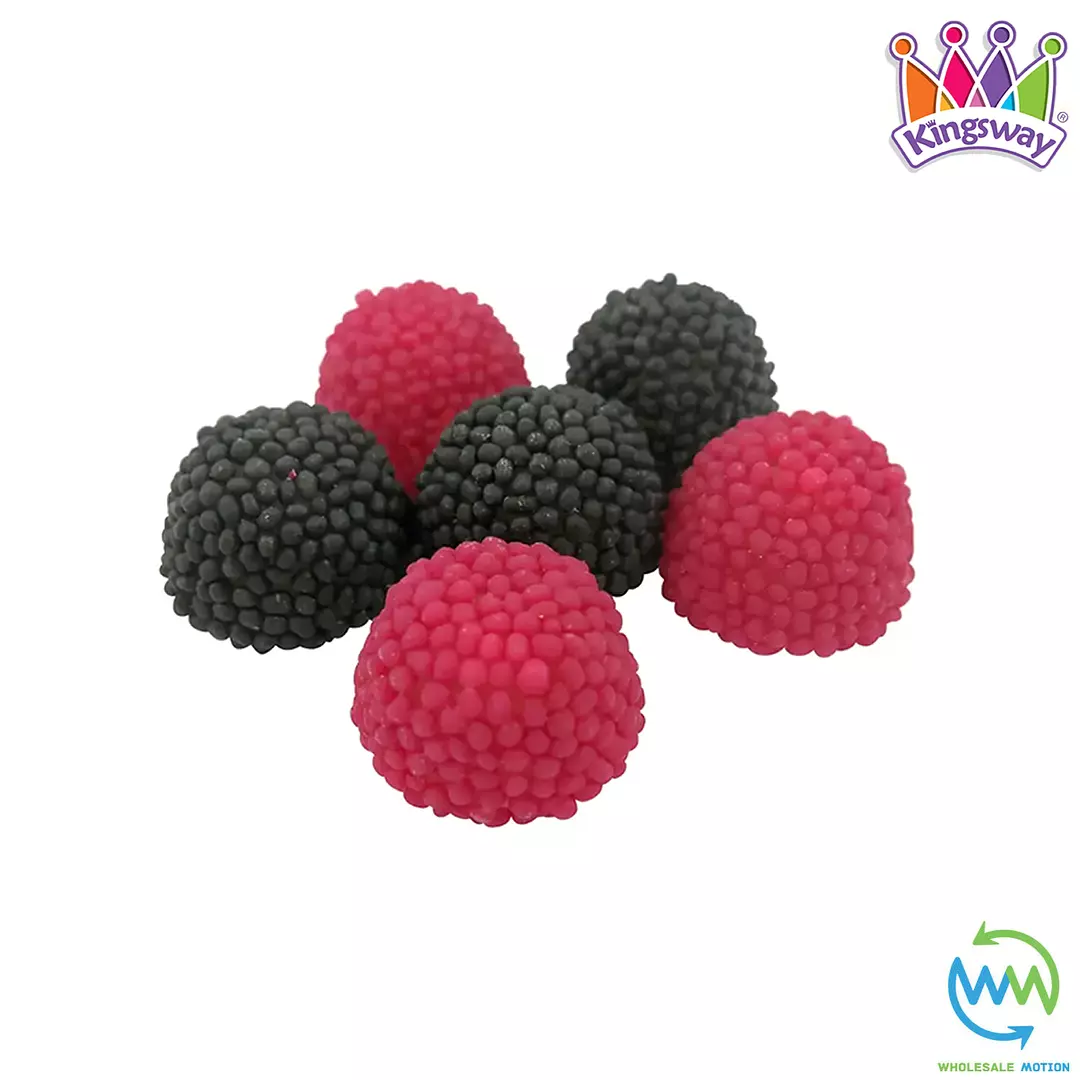 Black & Raspberry JELLIES Coated Sweets GUMMY Candy JELLY Kingsway PICK N MIX