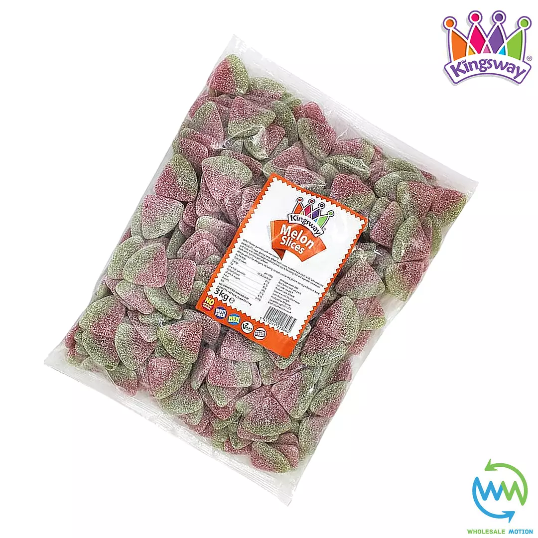 SOUR MELON SLICES Fizzy SWEETS Candy FRUITY Gummy Jelly Kingsway PICK N MIX UK Candies JELLIES GUMMIES Snack