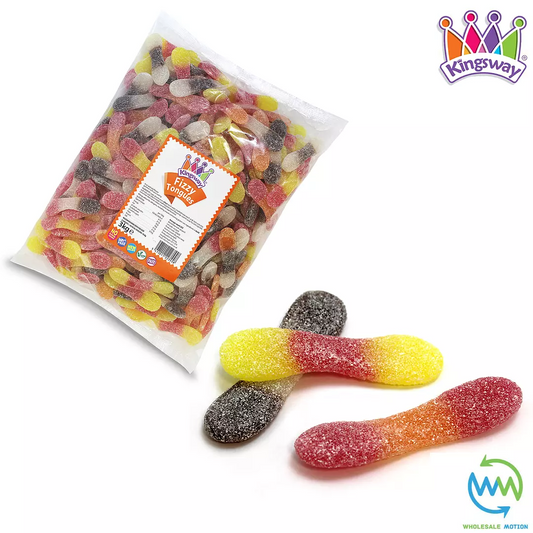 FIZZY TONGUES Sweets GUMMY Candy SOUR COATED Fruity JELLY Kingsway PICK N MIX UK Candies JELLIES GUMMIES Snack