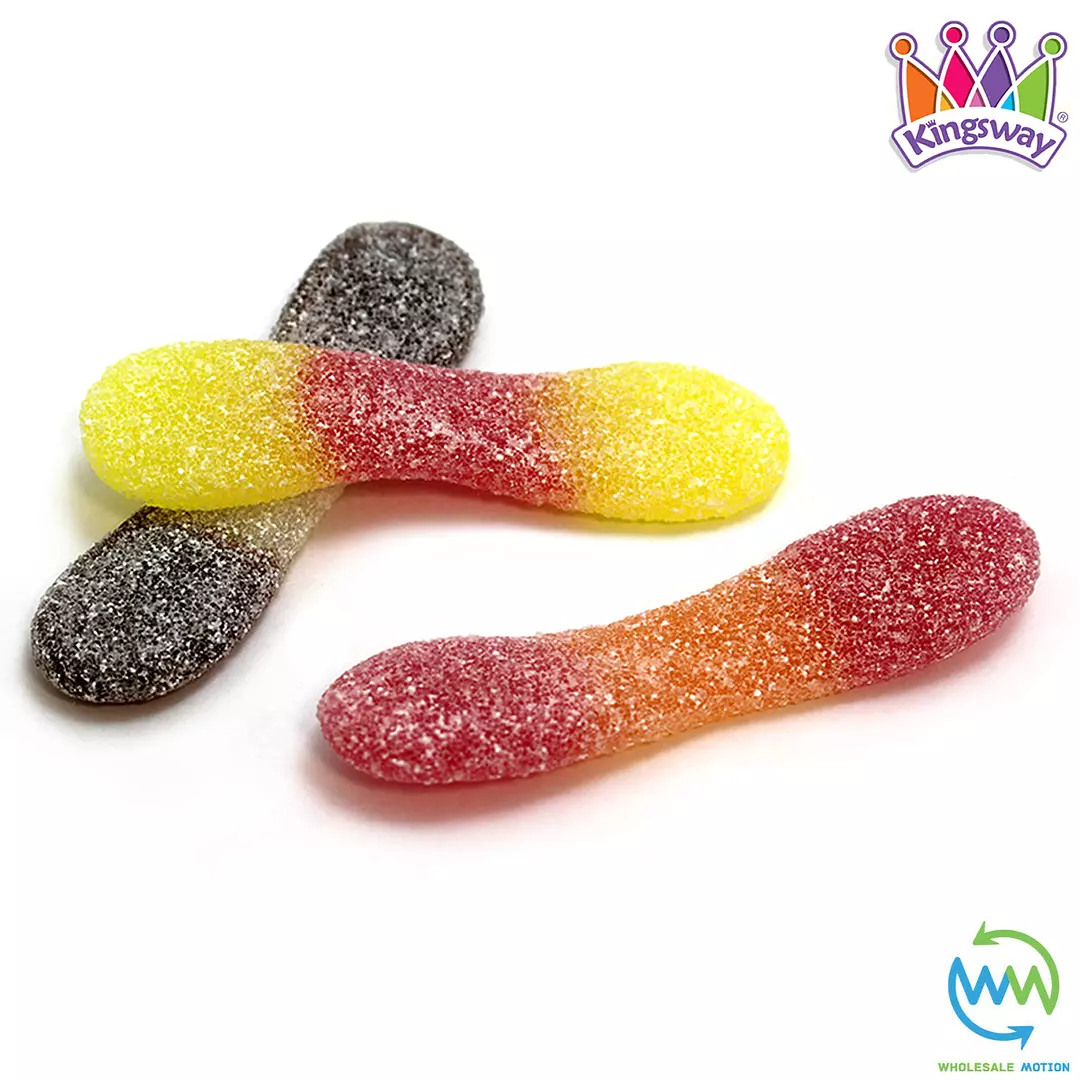 FIZZY TONGUES Sweets GUMMY Candy SOUR COATED Fruity JELLY Kingsway PICK N MIX UK Candies JELLIES GUMMIES Snack