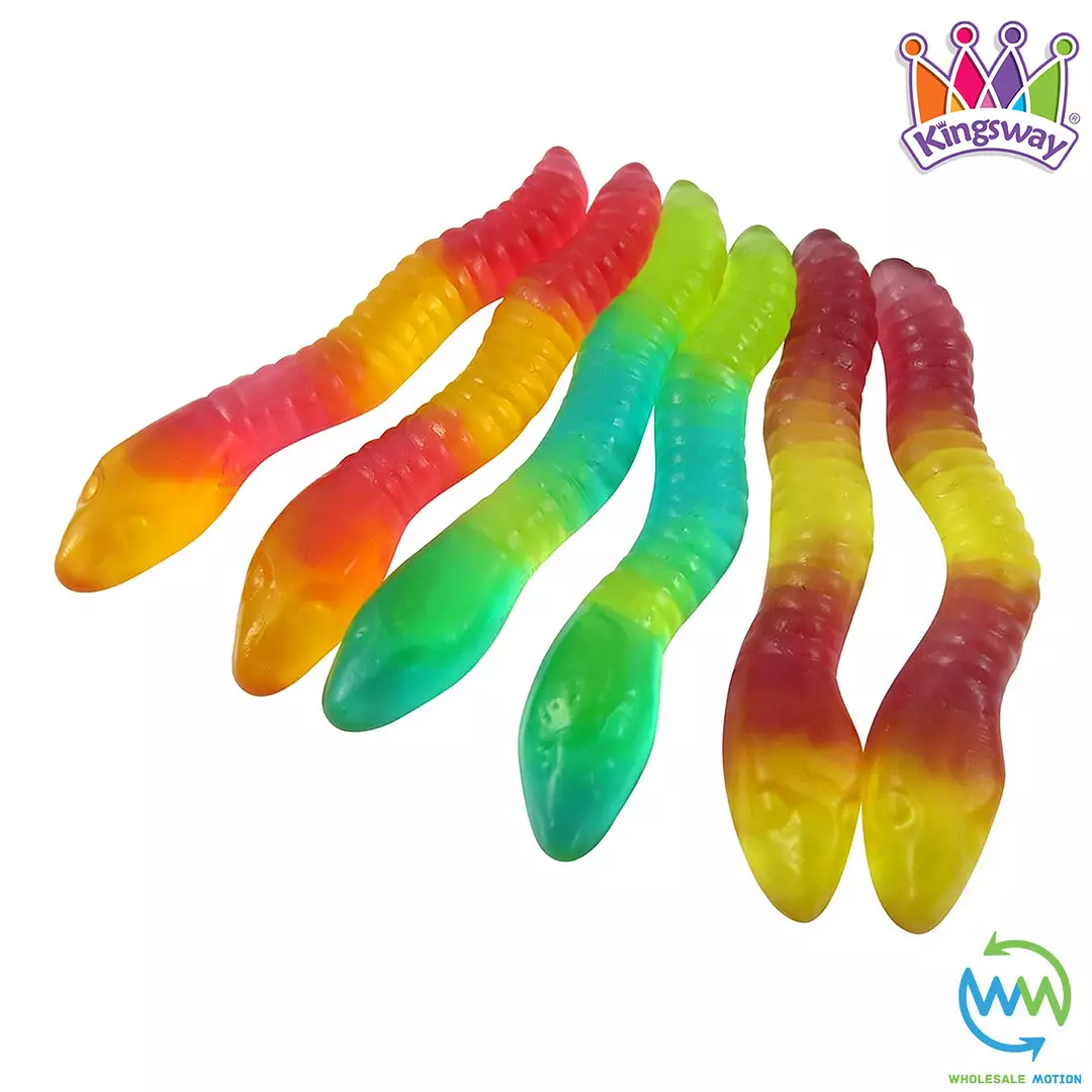 JELLY SNAKES Sweets GUMMY Snake CANDY Fruit JELLIES Gummies Kingsway PICK N MIX Gummies CANDIES Snack Multicoloured