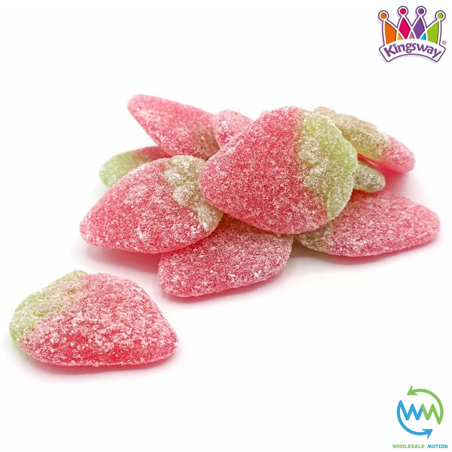 SUGAR COATED STRAWBERRIES Sweets GUMMY Candy STRAWBERRY Kingsway PICK N MIX Gummies Jelly Jellies Snack