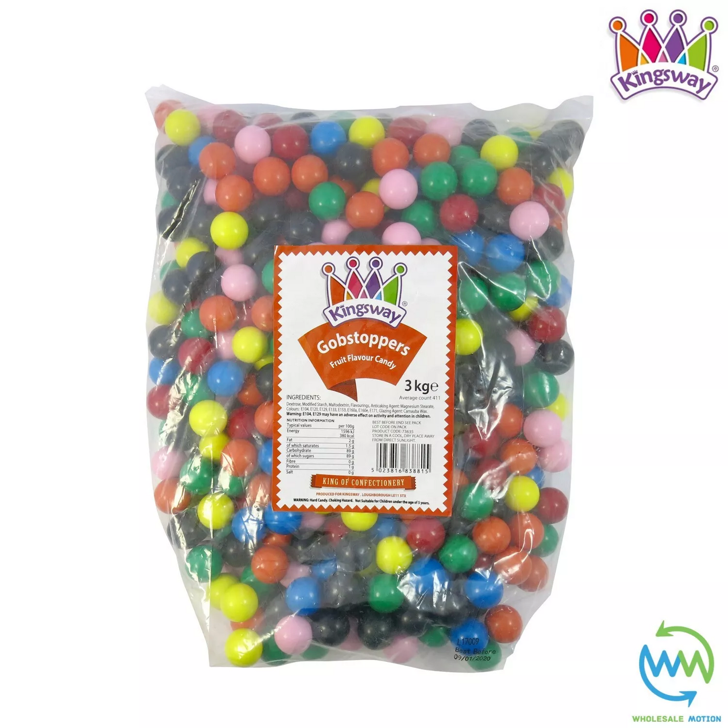 GOBSTOPPERS Sweets CHEWY Candy GUMBALL BUBBLEGUM BALLS Kingsway Gum PICK N MIX Ball UK