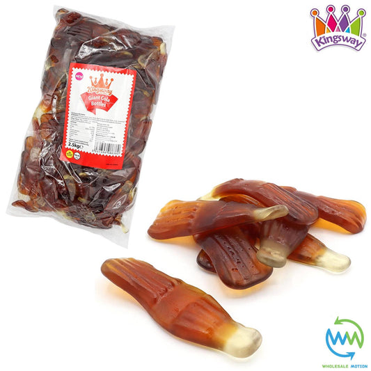 GIANT COLA BOTTLES Sweets GUMMY Candy Gummies JUMBO JELLY Kingsway PICK N MIX UK Jellies Huge Snack UK