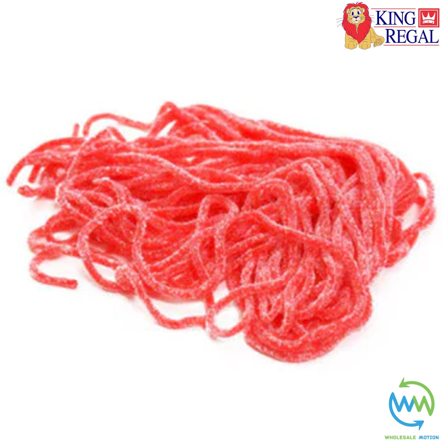 SOUR STRAWBERRY SPAGHETTI LACES Sweets GUMMY Jellies Candy Gummies JELLY King Regal PICK N MIX Snack Treat Lace Sugar Coated