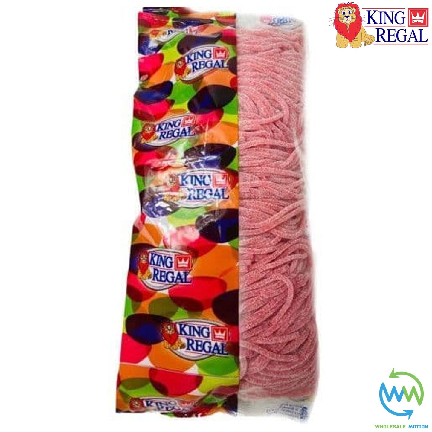 SOUR STRAWBERRY SPAGHETTI LACES Sweets GUMMY Jellies Candy Gummies JELLY King Regal PICK N MIX Snack Treat Lace Sugar Coated