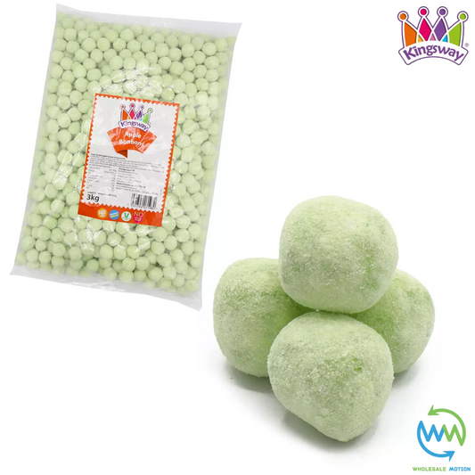 Kingsway APPLE BON BONS Sweets CANDY Sugar Dusted VEGGIE CHEWY Party PICK N MIX Snack Retro Candies Gummies Jellies Jelly Gummy