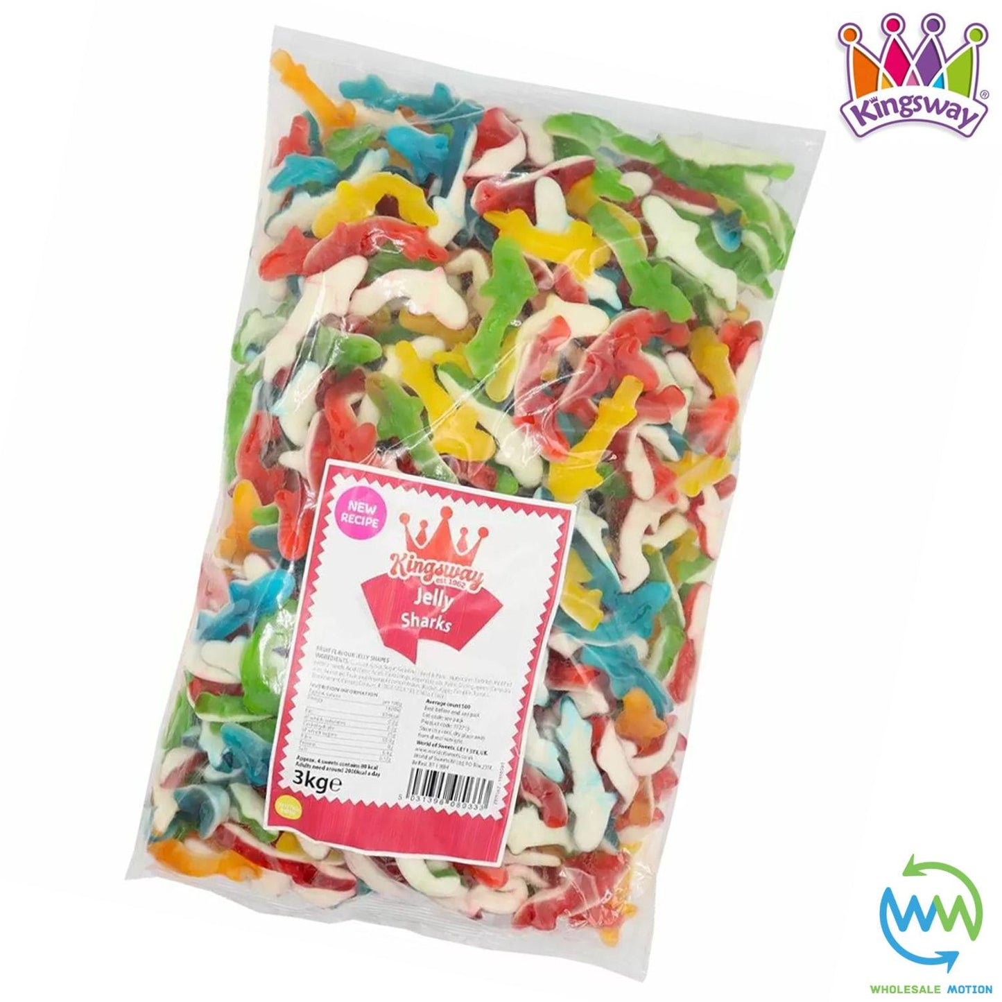 JELLY SHARKS Sweets GUMMY Candy Foam FRUIT SHARK GUMMIES Kingsway PICK N MIX UK