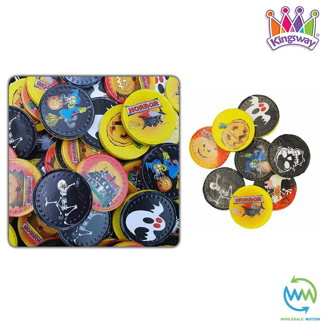 Milk Chocolate HALLOWEEN COINS Novelty FOILED Party Bag TRICK OR TREAT Fillers Coin Foil UK Choc Candy Sweets Snack Kingsway