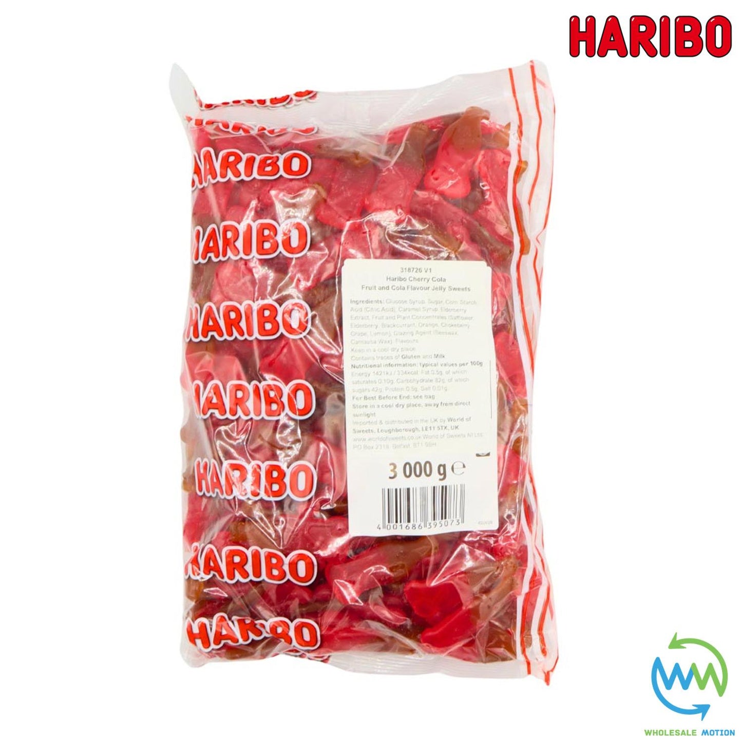 HARIBO GIANT CHERRY COLA BOTTLES Sweets RETRO Candy WEDDING Favours GIFT Bottle PICK N MIX Sweets Candies Gummy Jelly Gummies Jellies Snack