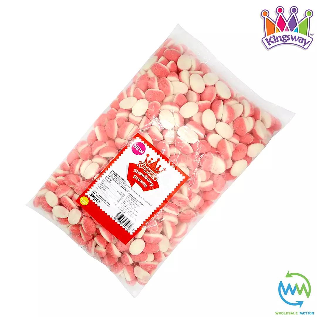 STRAWBERRY Dreams SUGAR COATED Sweets GUMMY Candy FOAM JELLY Candies JELLIES Gummies Snack Kingsway PICK N MIX