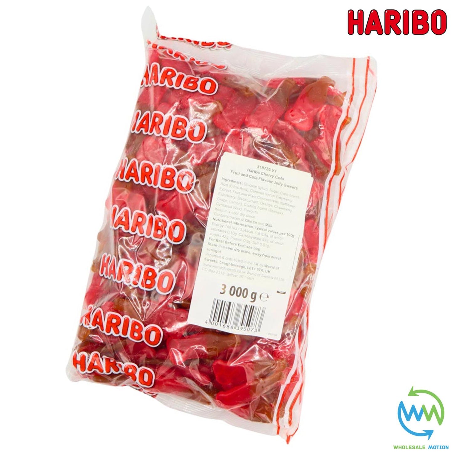 HARIBO GIANT CHERRY COLA BOTTLES Sweets RETRO Candy WEDDING Favours GIFT Bottle PICK N MIX Sweets Candies Gummy Jelly Gummies Jellies Snack
