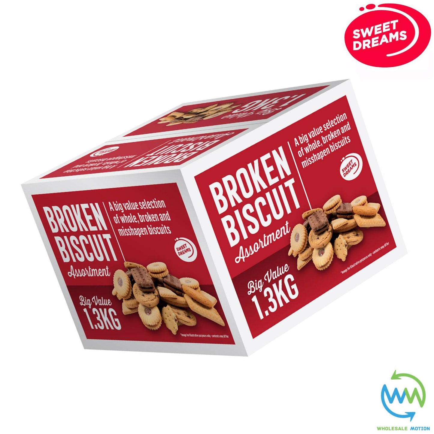 BROKEN BISCUIT ASSORTMENT BOX Sweet Dreams Original HUGE BIG VALUE 1.3kg BOXES Snack Biscuits Cookie Cooky