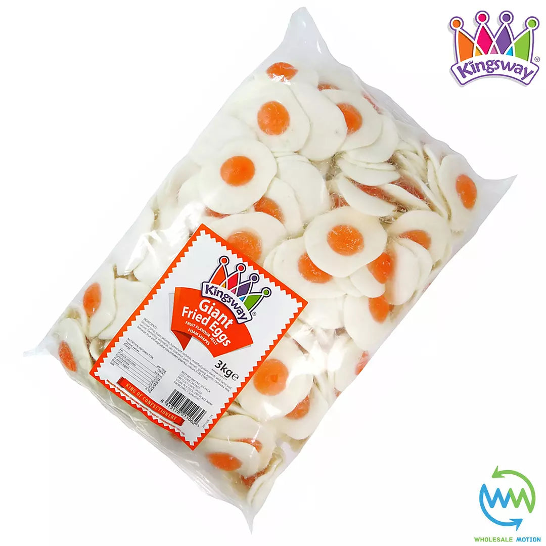 GIANT FRIED EGG Gummy Sweets RETRO Kingsway WEDDING Favours Eggs Classic PICK N MIX Candy Jelly Jellies Gummies Snack