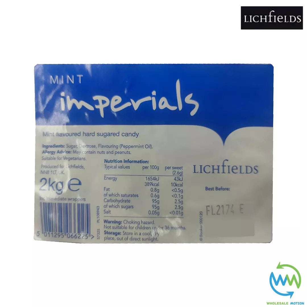 MINT IMPERIALS Lichfields INDIVIDUAL Wrapped SWEETS Portion MINTS Catering CANDY