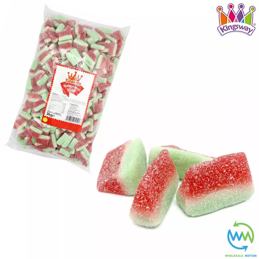 FIZZY WATERMELON SLICES Sweets GUMMY Candy SOUR JELLY SLICE Kingsway PICK N MIX