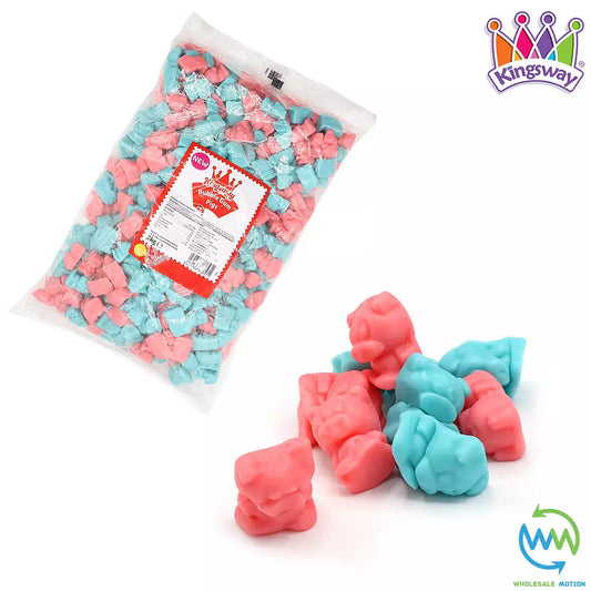 BUBBLEGUM Flavour PIGS Gummy SWEETS Piggy Candy JELLY Pig Kingsway PICK N MIX UK Bubble Gum Pink Blue CANDIES Gummies Jellies Snack
