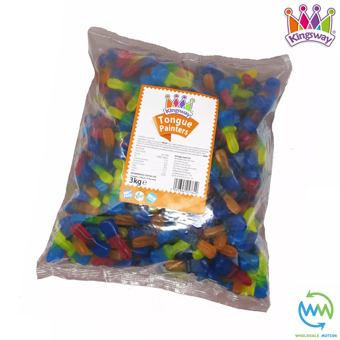 TONGUE PAINTERS Sweets GUMMY Candy FRUIT PAINTBRUSH JELLY Kingsway PICK N MIX UK (Copy)