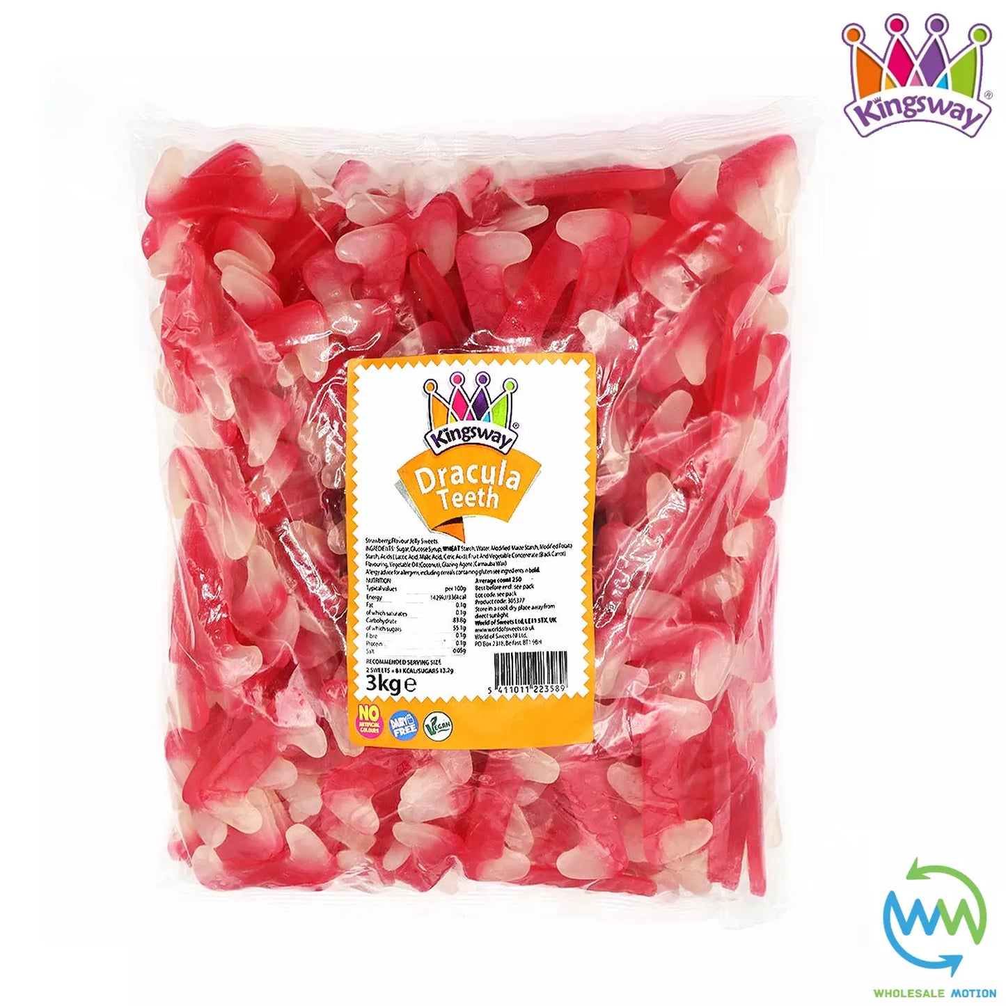 Kingsway DRACULA TEETH Sweets GUMMY Jelly CANDY Party HALLOWEEN PICK N MIX UK