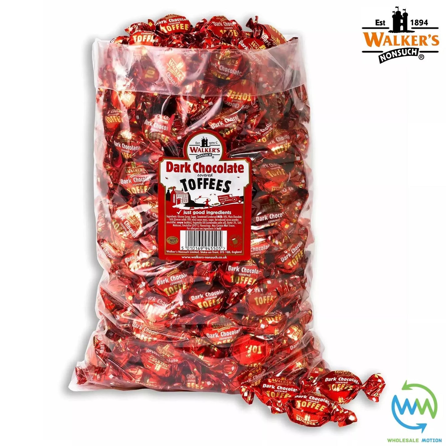 Walkers Nonsuch DARK CHOCOLATE COVERED TOFFEES Retro PICK N MIX SWEETS Bag CANDY Traditional Snack