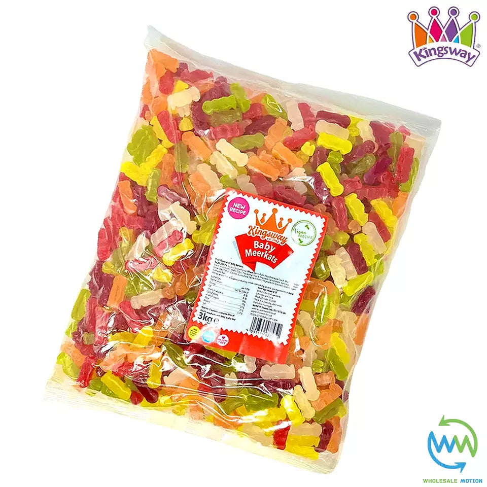 Kingsway GUMMY BABY MEERKATS Sweets CANDY Gummies CANDIES Jellies FRUITY Jelly PARTY Snack PICK N MIX NEW UK