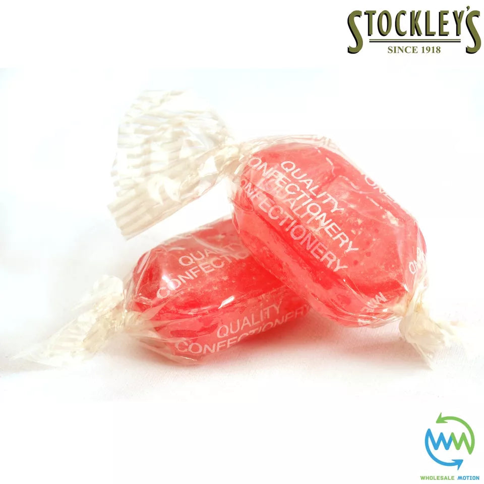 Stockleys SHERBET STRAWBERRIES Candy Sweets STRAWBERRY Individual Wrapped HARD BOILED TREAT Pick N Mix Snack