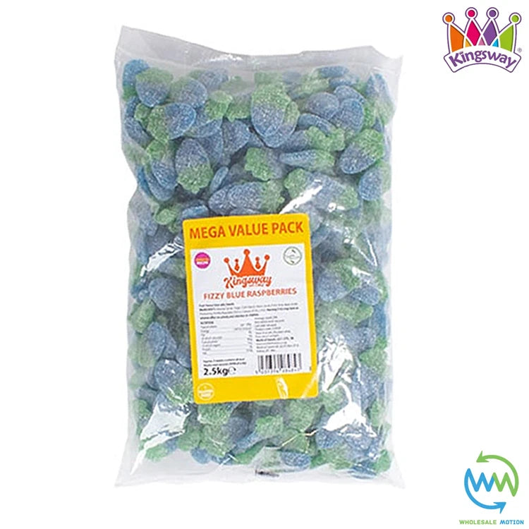 Kingsway Mega Value Vegan Fizzy Blue Raspberries 2.5kg