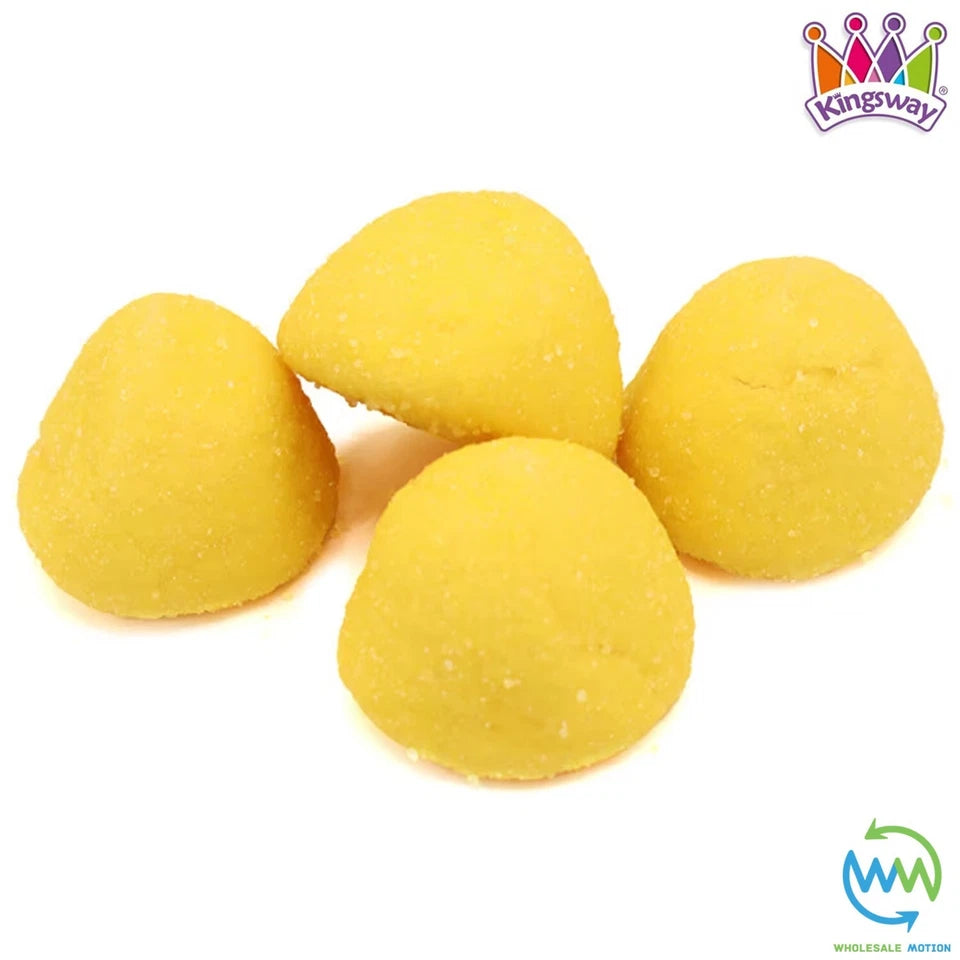 YELLOW PAINT BALLS Sweets BANANA Gummy Candy MARSHMALLOW Jelly GUMMIES Jellies SUGAR COATED Mallow Vanilla Snack Kingsway PICK N MIX UK
