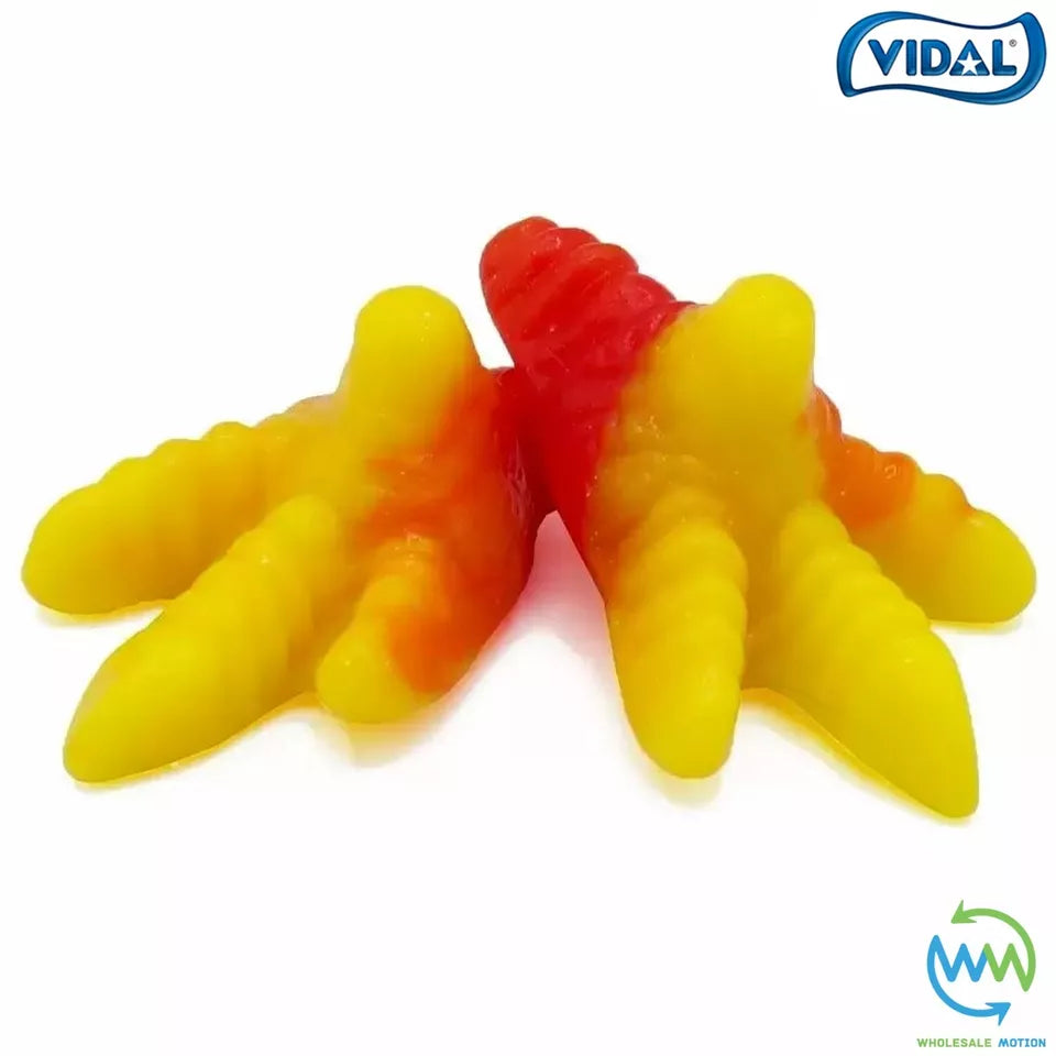 CHICKEN FEET Sweets GUMMY Candy Jelly FRUITY Jellies GUMMIES Vidal PICK N MIX UK Fruit Foot Snack Party Bag Filler Gift