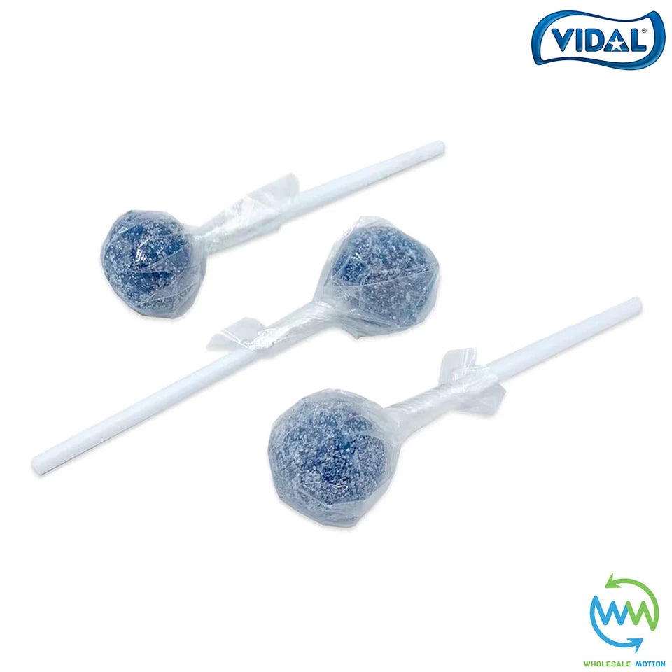 Vidal Lotta Lollies BLUE RASPBERRY Tongue Painter Lollies SWEETS Lolly PARTY Bag Lollipops Snack Retro Party Bag Filler loli pops