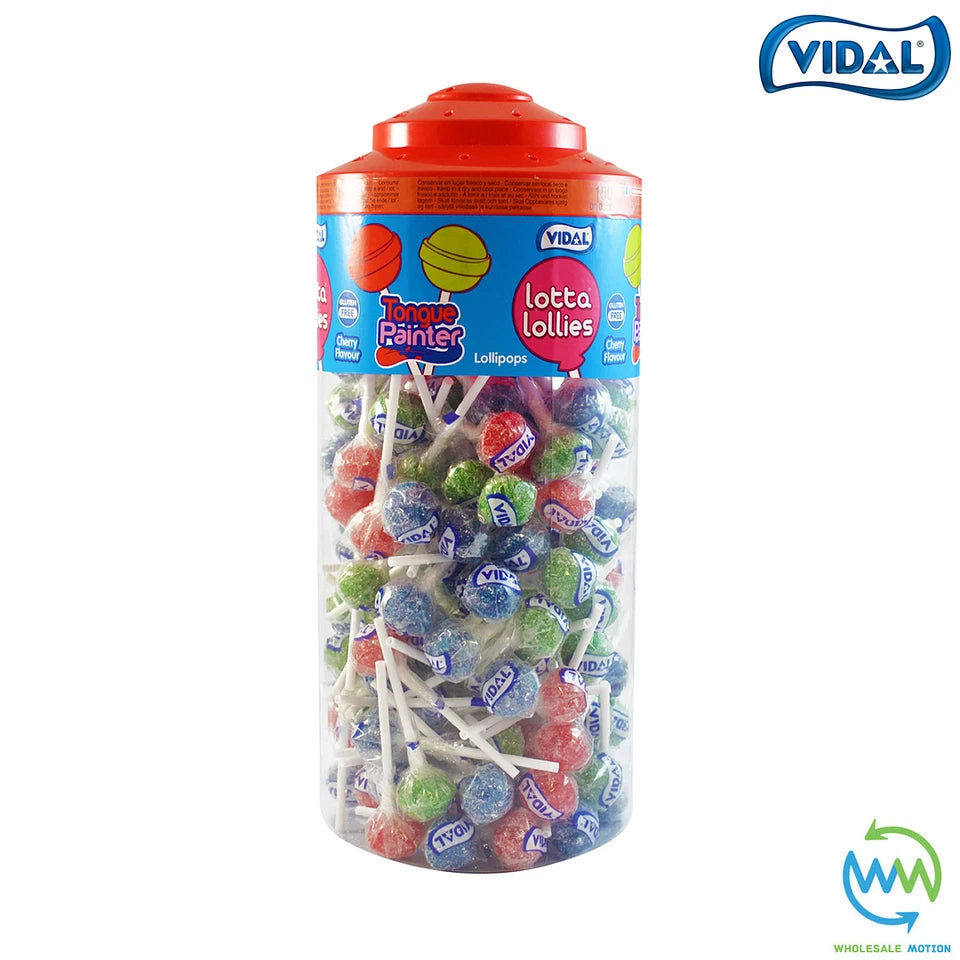 Vidal Lotta Lollies TONGUE PAINTER Lollies SWEETS Lolly Flavoured PARTY Bag UK Loli Pops