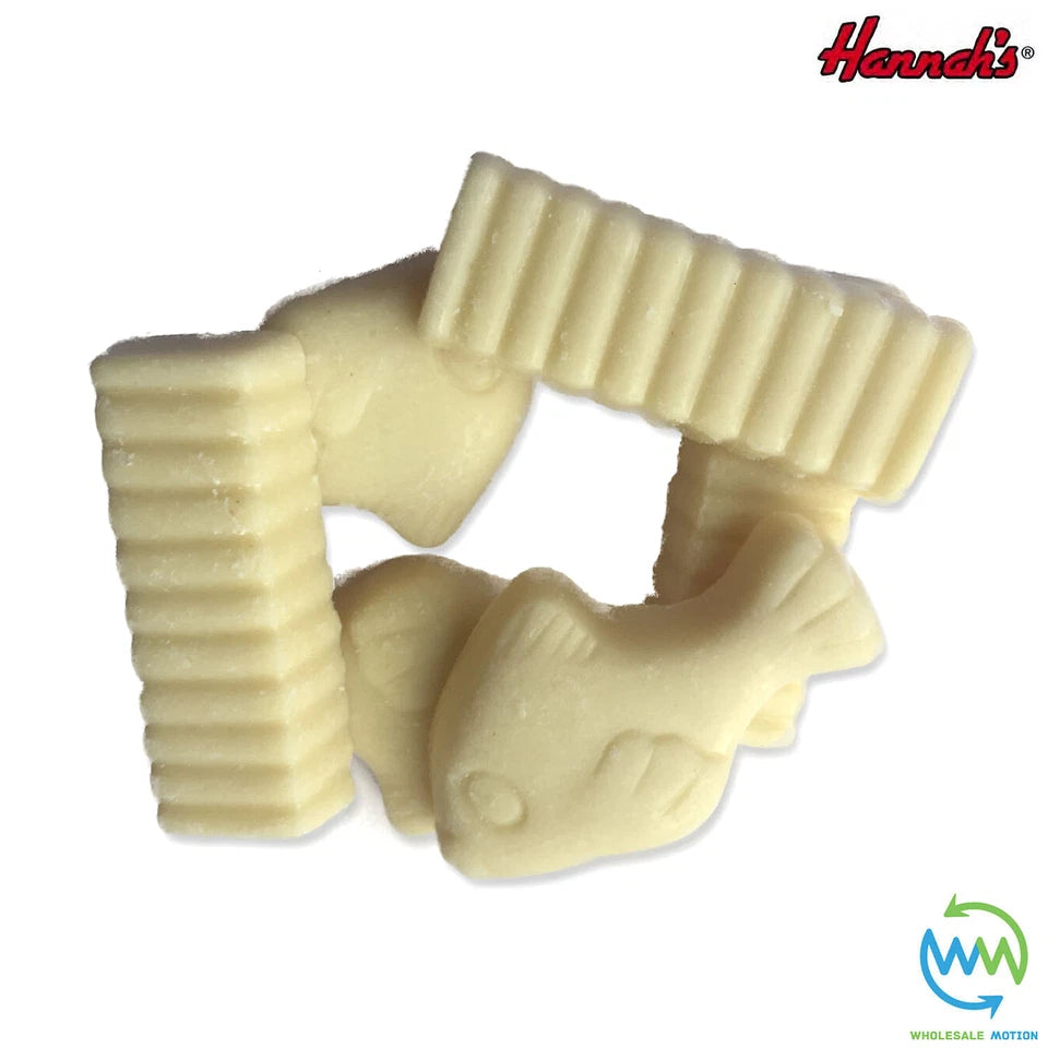Hannah's FISH & CHIPS White Chocolate PICK N MIX Novelty Party Bag Fillers UK Candy Snack Candies Retro And Christmas