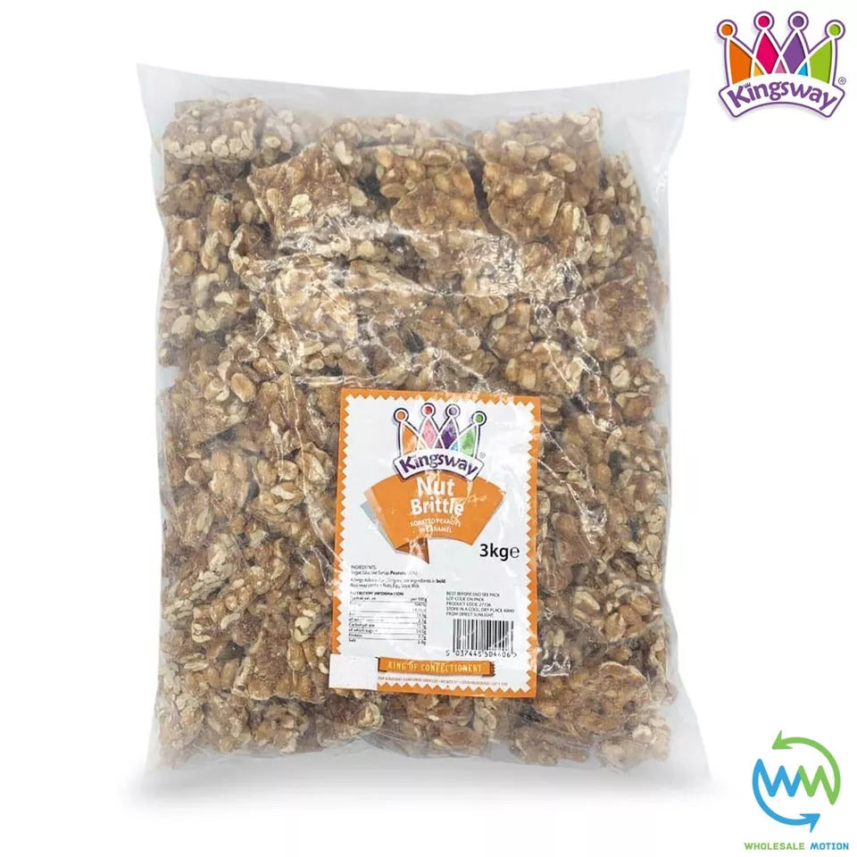 PEANUT BRITTLE Sweets NUT CARAMEL CANDY Nutty CLUSTER Toffee Kingsway PICK N MIX Roasted
