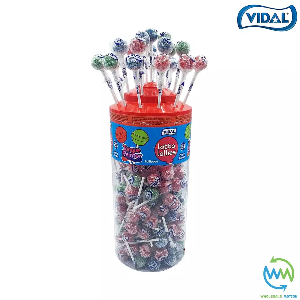 Vidal Lotta Lollies TONGUE PAINTER Lollies SWEETS Lolly Flavoured PARTY Bag UK Loli Pops