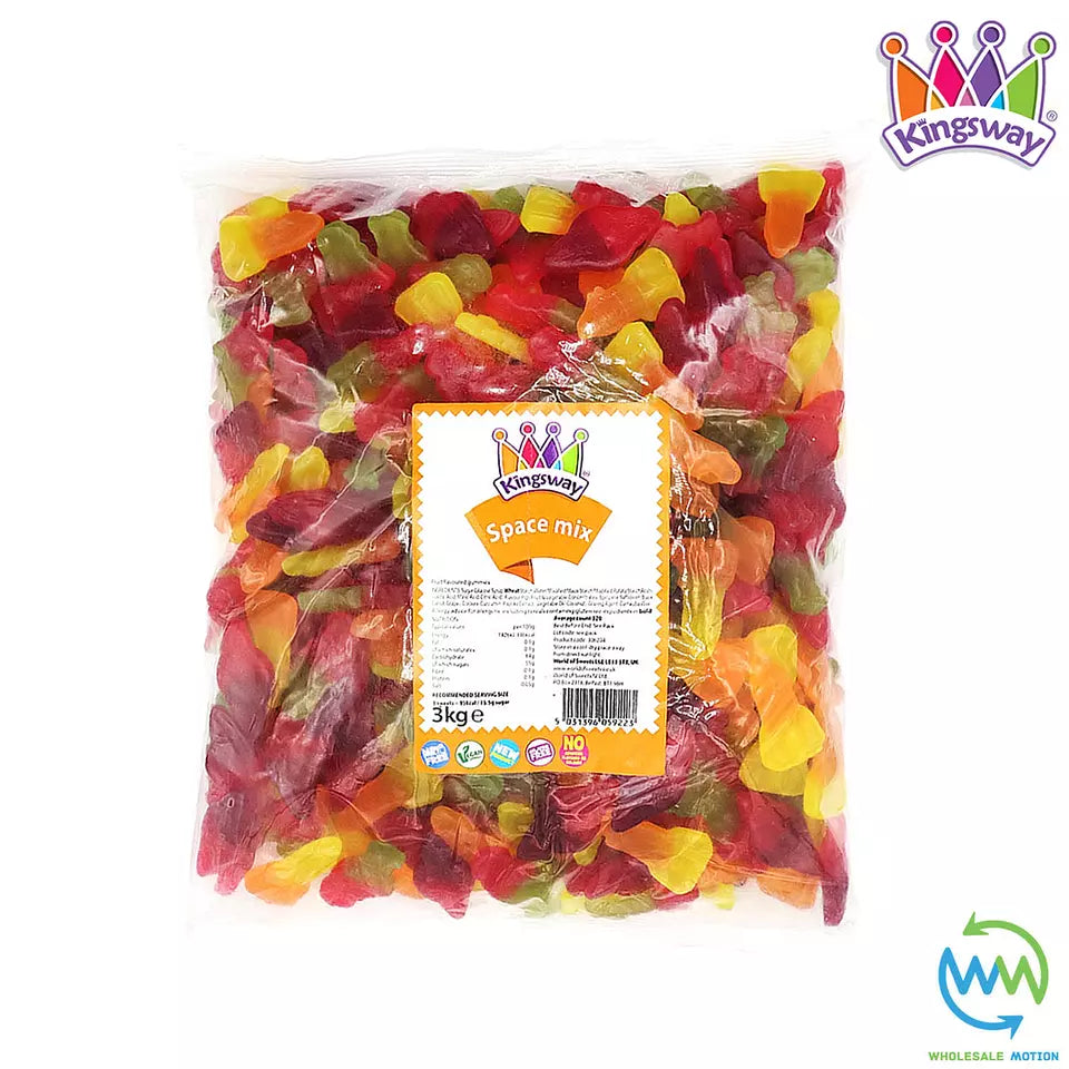 SPACE MIX Sweets GUMMY Cosmic Fruit JELLIES Candy GUMMIES Kingsway PICK N MIX UK Candies Jelly Snack