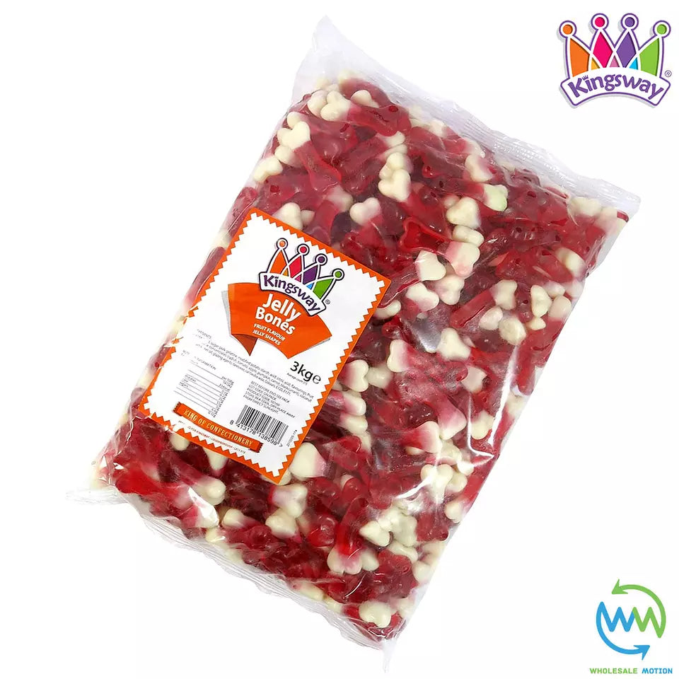 GUMMY BONES Sweets Candy JELLY Gummies STRAWBERRY Treats Kingsway PICK N MIX UK Halloween Trick Or Treat JELLIES Candies Snack