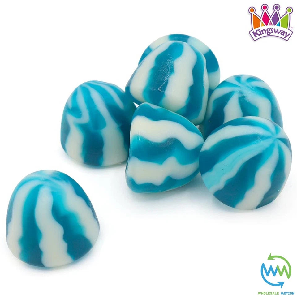 BLUE RASPBERRY TWIST KISSES Sweets GUMMY Candy JELLY Gummies JELLIES Kingsway PICK N MIX Snack