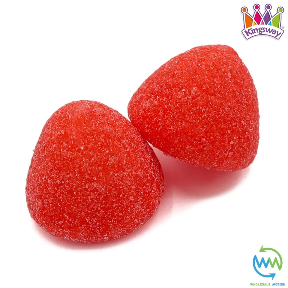 RED PAINT BALLS Sweets STRAWBERRY Gummy Candy MARSHMALLOW Jelly GUMMIES Jellies SUGAR COATED Mallow Vanilla Snack Kingsway PICK N MIX UK