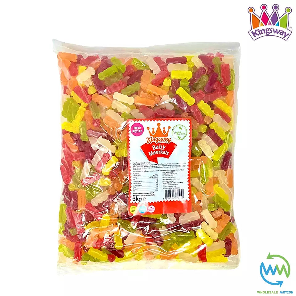 Kingsway GUMMY BABY MEERKATS Sweets CANDY Gummies CANDIES Jellies FRUITY Jelly PARTY Snack PICK N MIX NEW UK