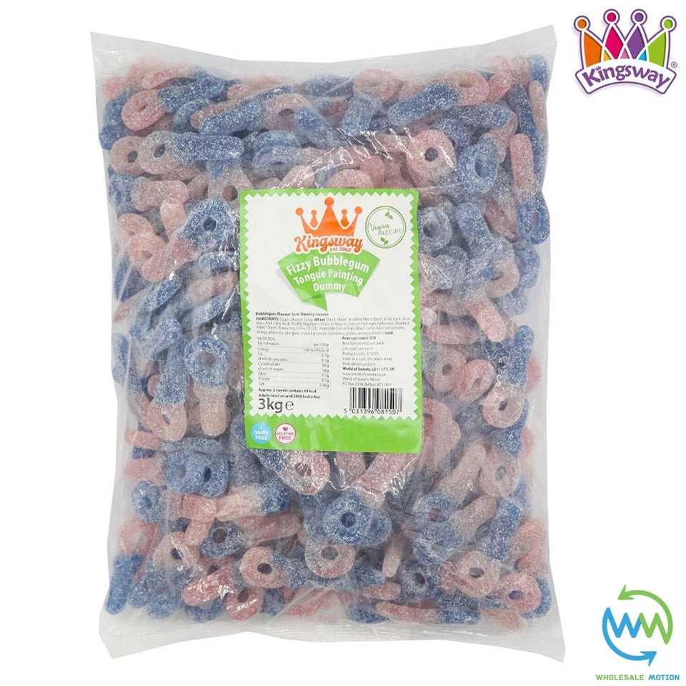 FIZZY BUBBLEGUM TONGUE PAINTING DUMMIES Sweets CANDY Gummy Sour Dummy PICK N MIX Jelly Gummies Jellies Snack