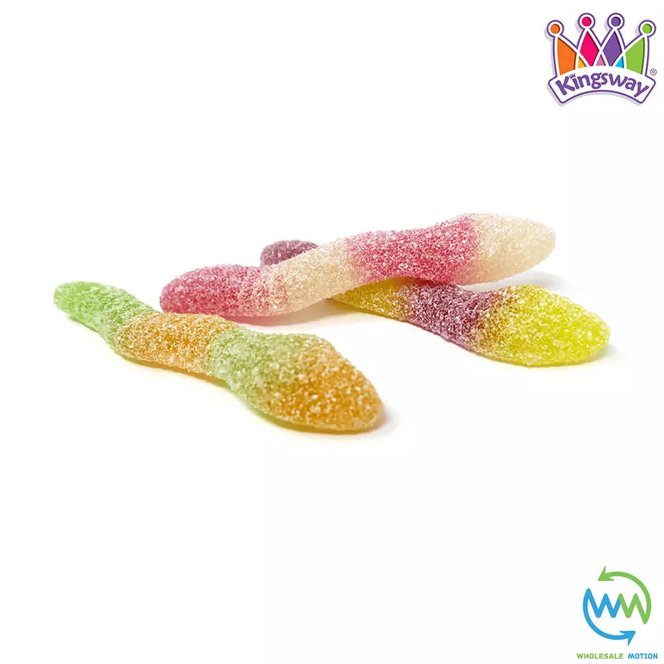 FIZZY JELLY SNAKES Sweets GUMMY Snake SOUR COATED Candy JELLIES Kingsway PICK N MIX UK Candies GUMMIES Snack