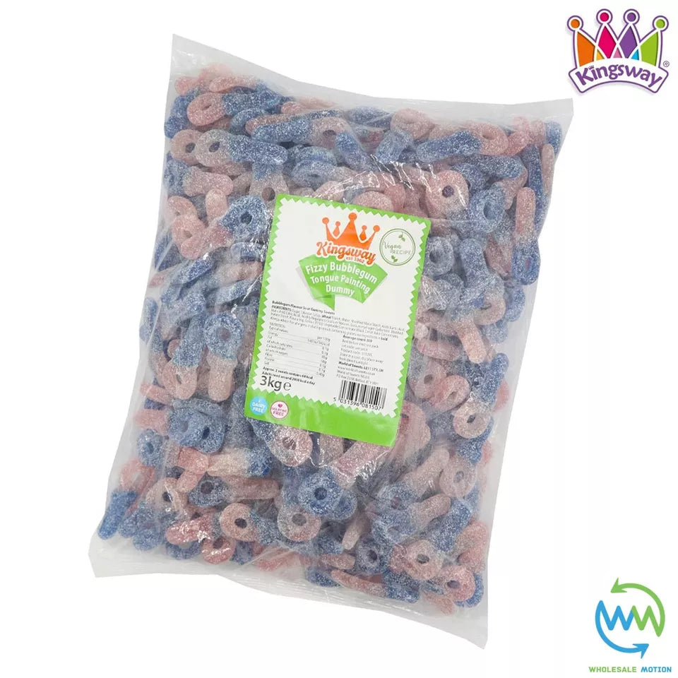 FIZZY BUBBLEGUM TONGUE PAINTING DUMMIES Sweets CANDY Gummy Sour Dummy PICK N MIX Jelly Gummies Jellies Snack