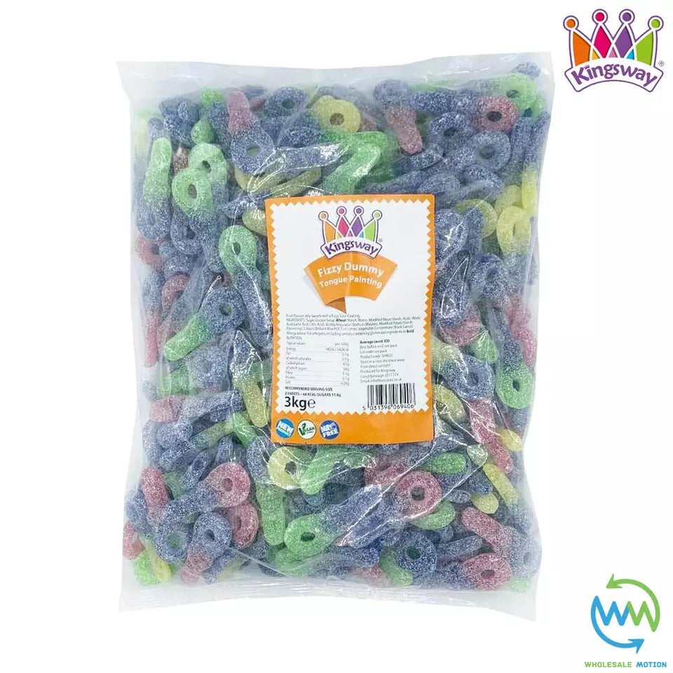 Kingsway FIZZY TONGUE PAINTING DUMMIES Sweets CANDY Gummy Jelly Dummy PICK N MIX